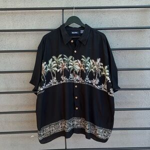 Puritan Big and Tall Tropical Short Sleeve Button Down 3XL